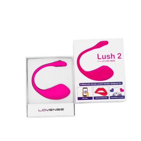 Lovense Lush 2 wibrujące jajeczko stymulujące sterowane telefonem różowe