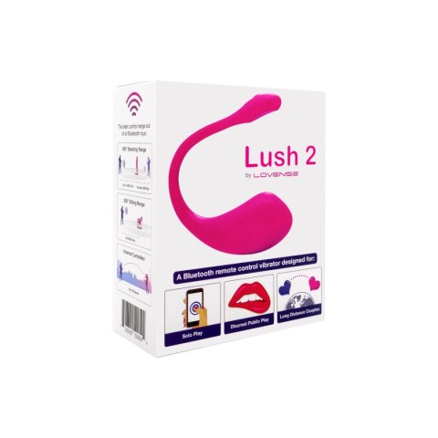 Lovense Lush 2 wibrujące jajeczko stymulujące sterowane telefonem różowe