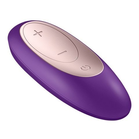 Satisfyer Double Plus Remote wibrator dla par fioletowy