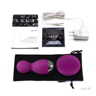 Lelo Hula Beads wibrujące kulki gejszy sterowane pilotem fioletowe