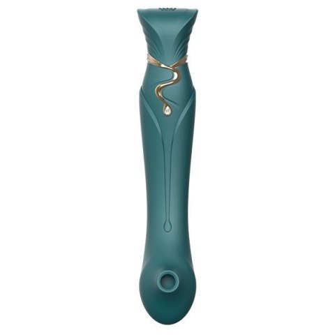 Luksusowy wibrator Legend Queen Set G-Spot Pulse Wave Vibrator Jewel Green - Zalo