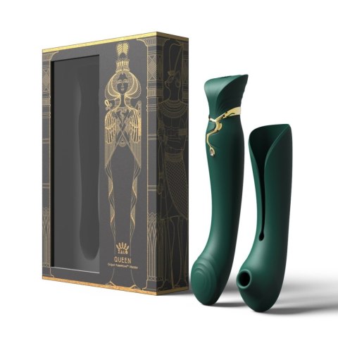 Luksusowy wibrator Legend Queen Set G-Spot Pulse Wave Vibrator Jewel Green - Zalo