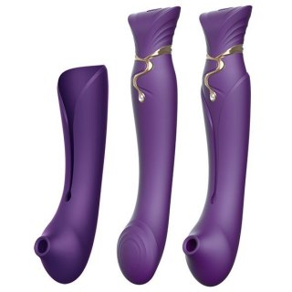 Luksusowy wibrator Legend Queen Set G-Spot Pulse Wave Vibrator Twilight Purple - Zalo