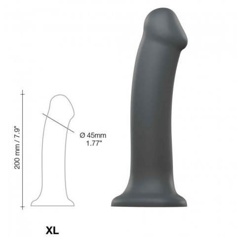 Dildo z przyssawką Mono Density Matte Grey XL - Strap-on-me