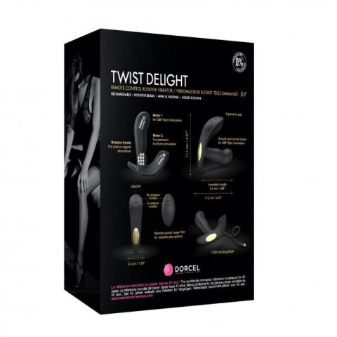 Dorcel Twist Delight masażer analno-waginalny czarny