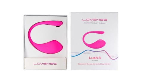 Lovense Lush 3 wibrujące jajeczko stymulujące sterowane telefonem różowe