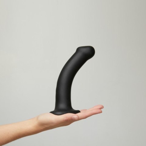 Dildo z przyssawką Silicone Bendable Dildo Double Density Black M - Strap-on-me