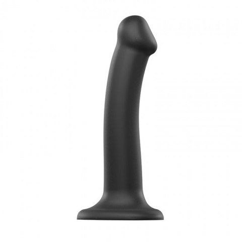 Dildo z przyssawką Silicone Bendable Dildo Double Density Black M - Strap-on-me