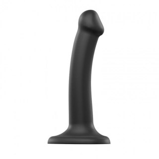 Dildo z przyssawką Silicone Bendable Dildo Double Density Black S - Strap-on-me