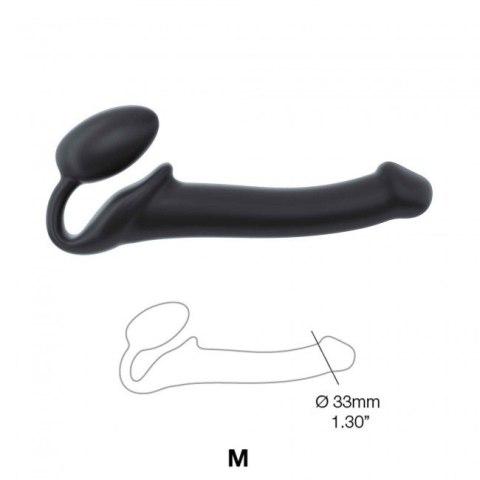 Dildo Silicone bendable strap-on Black M - Strap-on-me