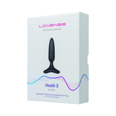 Lovense Hush 2 wibrujący korek analny ø 25 mm sterowany telefonem czarny