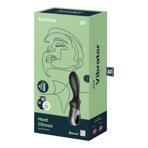 Satisfyer Heat Climax masażer analny sterowany aplikacją czarny