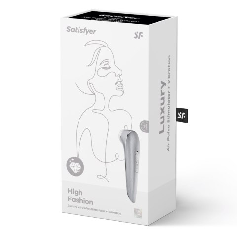 Satisfyer High Fashion wibrator bezdotykowy do łechtaczki srebrny