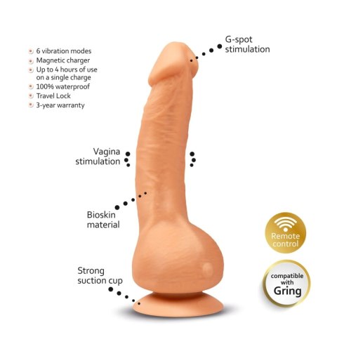 Greal mini Flesh 13 cm realistyczny wibrator - Gvibe