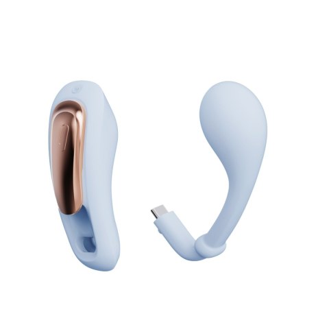 Wibrator Qingnan No.6 Wireless Control Wearable Vibrator Blue - Qingnan