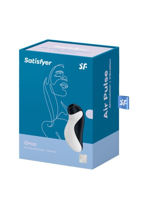 Satisfyer Orca wibrator bezdotykowy do łechtaczki czarno-biały