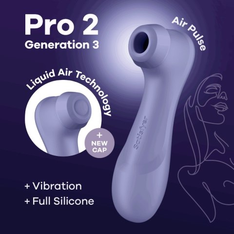 Satisfyer Pro 2 Generation 3 wibrator bezdotykowy do łechtaczki fioletowy