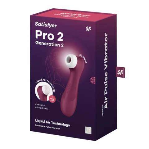 Satisfyer Pro 2 Generation 3 wibrator bezdotykowy do łechtaczki czerwony