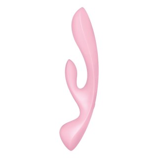 Satisfyer Triple Oh wibrator króliczek + masażer różdżka różowy