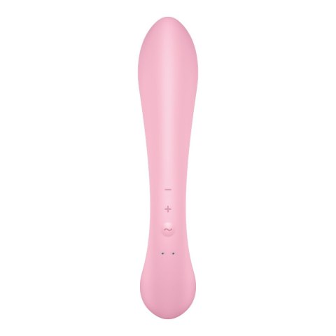 Satisfyer Triple Oh wibrator króliczek + masażer różdżka różowy