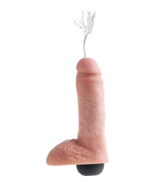 Realistyczne dildo z wytryskiem King Cock 8'' Squirting Cock Light - Pipedream