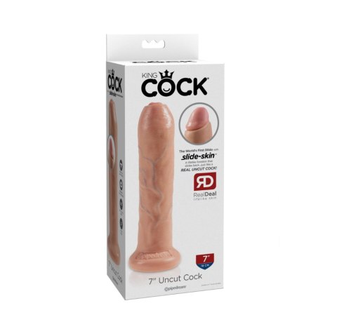 Realistyczne dildo King Cock Uncut 7" Light - Pipedream