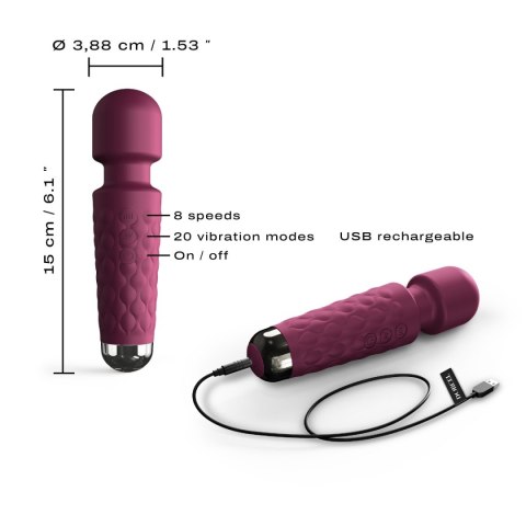 Mini wibrator różdżka, stymulator łechtaczki, Wanderful Plum - Dorcel