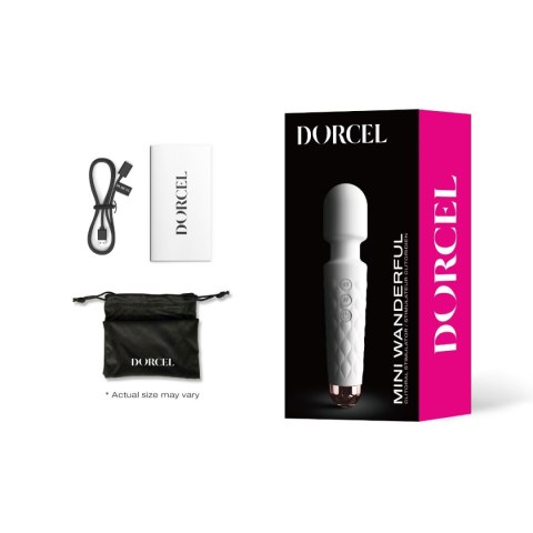 Mini wibrator różdżka, stymulator łechtaczki, Wanderful White - Dorcel