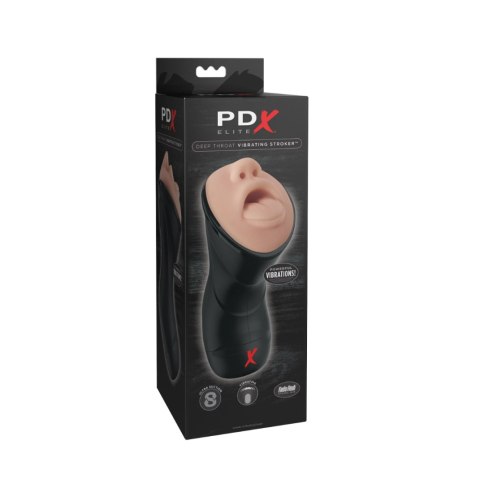 Masturbator PDX Elite Deep Throat Vibrating Stroke Light - Pipedream