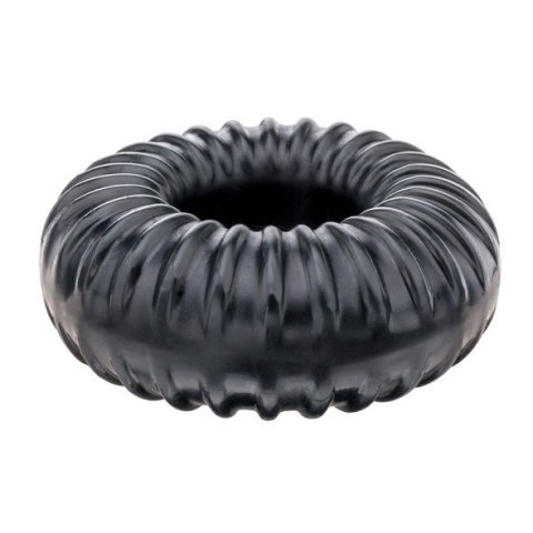 Pierścień erekcyjny Ribbed Ring Black - Perfect Fit