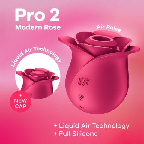 Satisfyer Pro 2 Modern Blossom/Rose wibrator bezdotykowy do łechtaczki różowy