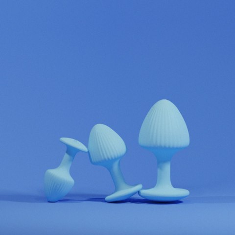 UPKO The Mushroom Butt Plugs zestaw korków analnych niebieskie