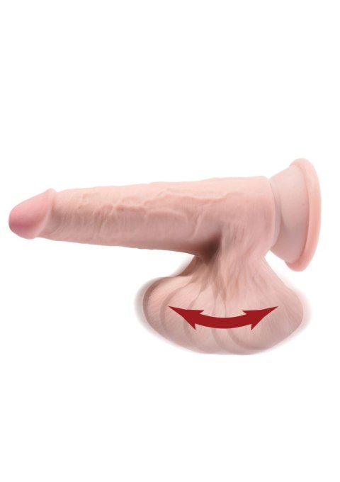 Realistyczne dildo King Cock 3D Cock Swinging Balls 7 Inch - Pipedream