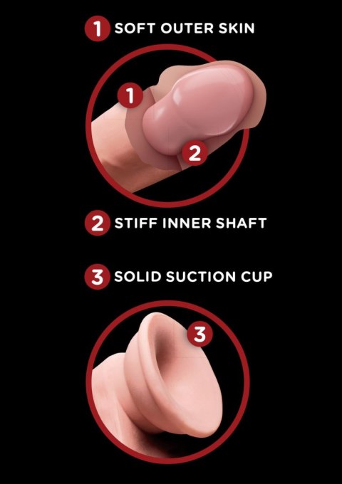 Realistyczne dildo King Cock 3D Cock Swinging Balls 7 Inch - Pipedream