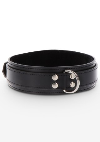 Czarna obroża z ekoskóry Taboom Heavy D-Ring Collar Black Taboom