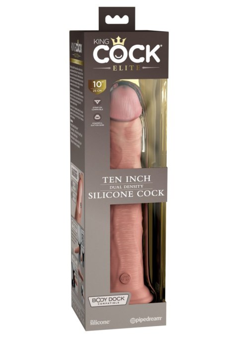 Realistyczne dildo King Cock 10'' Dual Density Silicone Cock Light - Pipedream