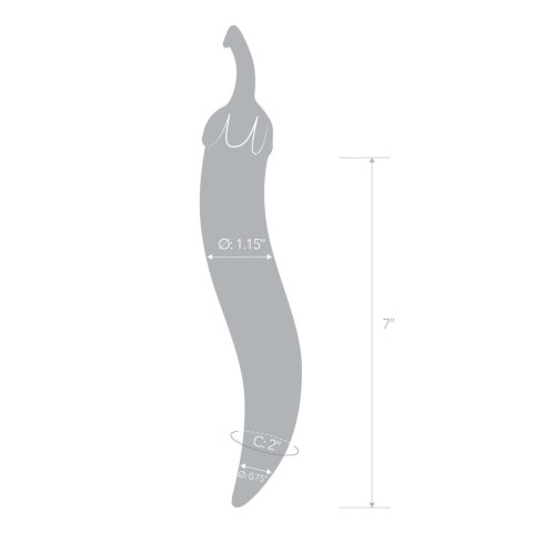 Szklane dildo 8.25'' Naturals Chili Pepper Glass Dildo - Gläs