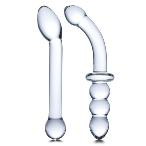 Zestaw dwóch szklanych dild G-Spot Pleasure Glass Dildo - Gläs