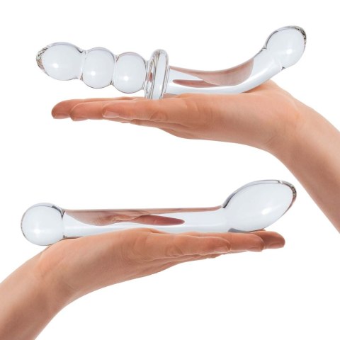 Zestaw dwóch szklanych dild G-Spot Pleasure Glass Dildo - Gläs