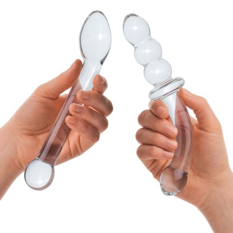 Zestaw dwóch szklanych dild G-Spot Pleasure Glass Dildo - Gläs