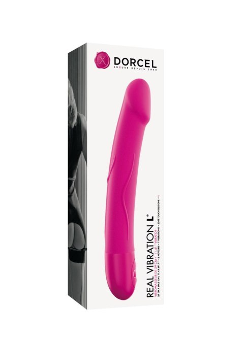 Duże dildo Real Sensation L magenta - Dorcel