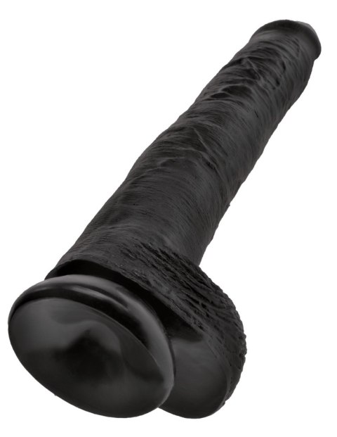 Dildo realistyczne 36 cm z przyssawką czarne - Pipedream