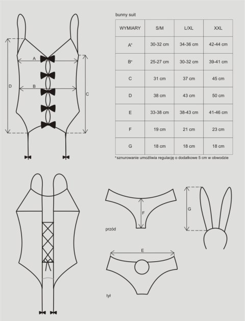 Kostium króliczka rozmiar L/XL - Obsessive