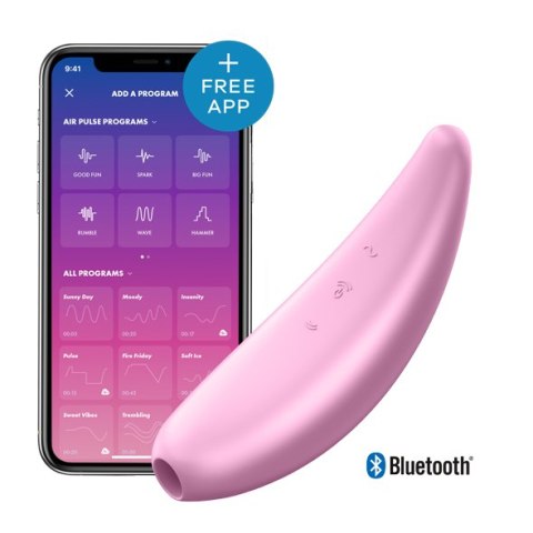 Satisfyer Curvy 3+ wibrator bezdotykowy do łechtaczki różowy