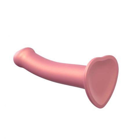 Dildo Mono Density Metallic Shine Old Rose M - Strap-on-me