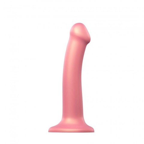 Dildo Mono Density Metallic Shine Old Rose M - Strap-on-me