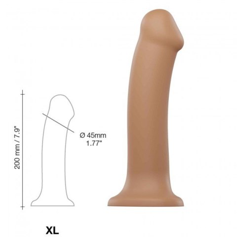 Dildo Silicone Bendable Dildo Double Density Caramel XL - Strap-on-me