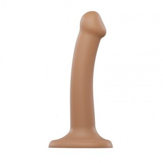 Dildo Silicone Bendable Dildo Double Density Caramel S - Strap-on-me