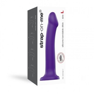 Dildo Silicone Bendable Dildo Double Density Purple L Strap-on-me