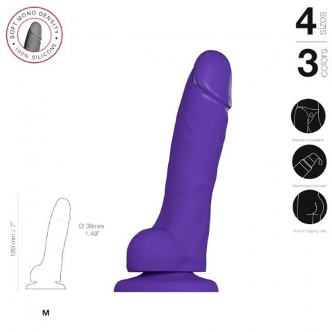 Dildo Soft Realistic Dildo Purple M - Strap-on-me